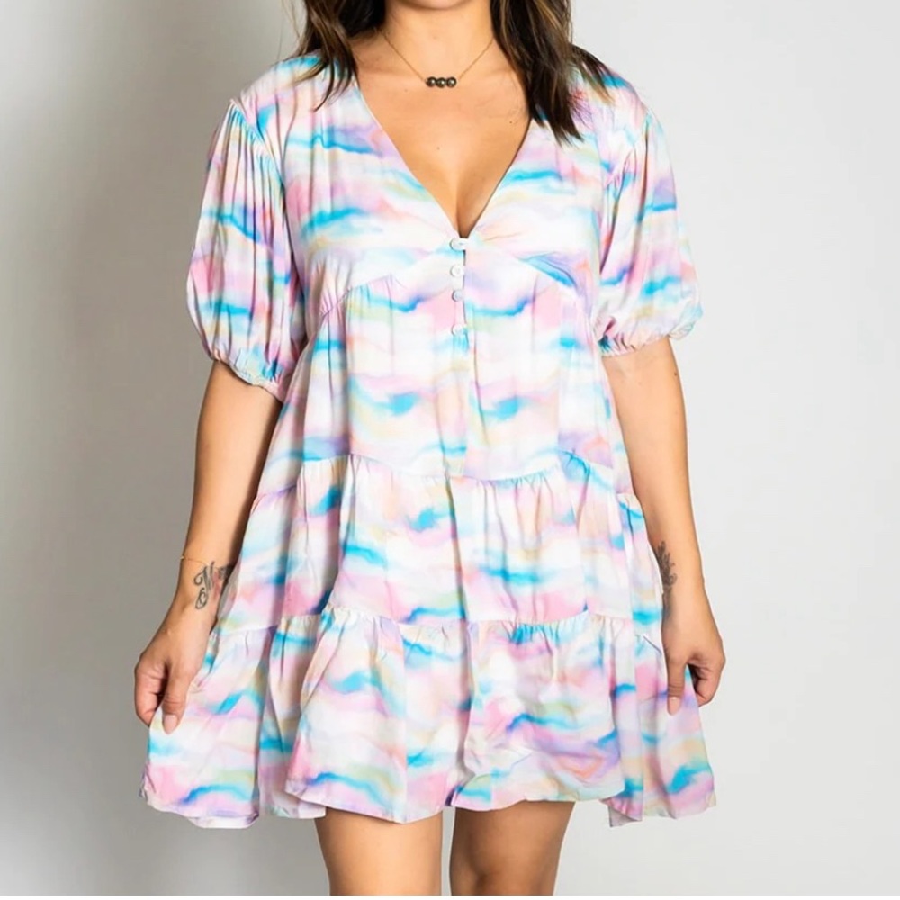 Mini lightweight rayon dress
